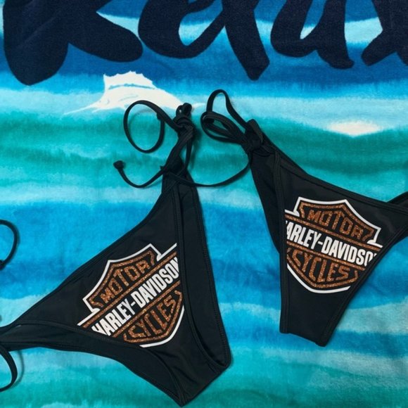 HarleyDavidson Swim Sexy Harley Davidson Branded Bikini Bottom Only